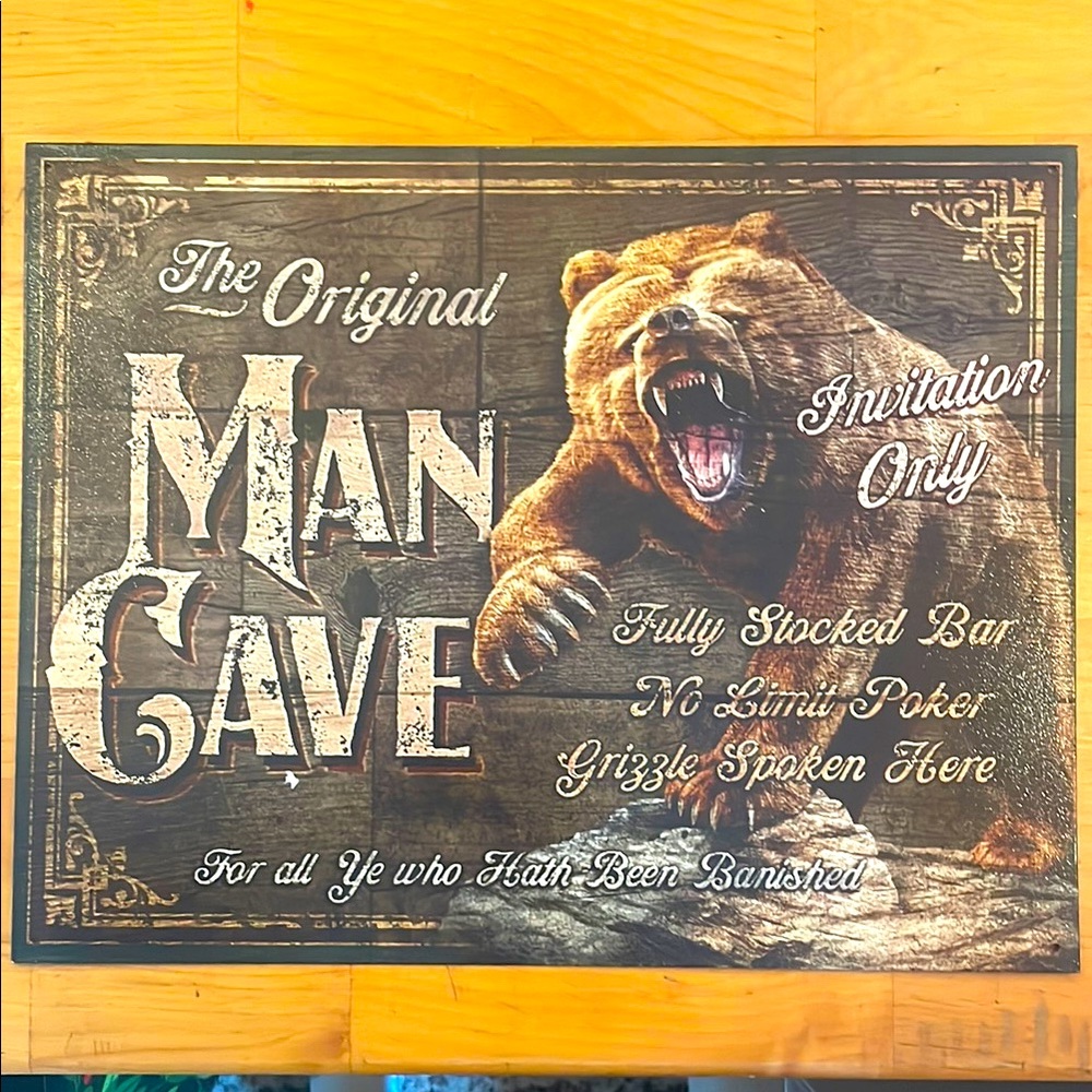 Man Cave Metal Sign